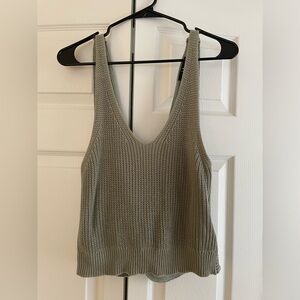 Lulu's Sage Green Knit Tank Top